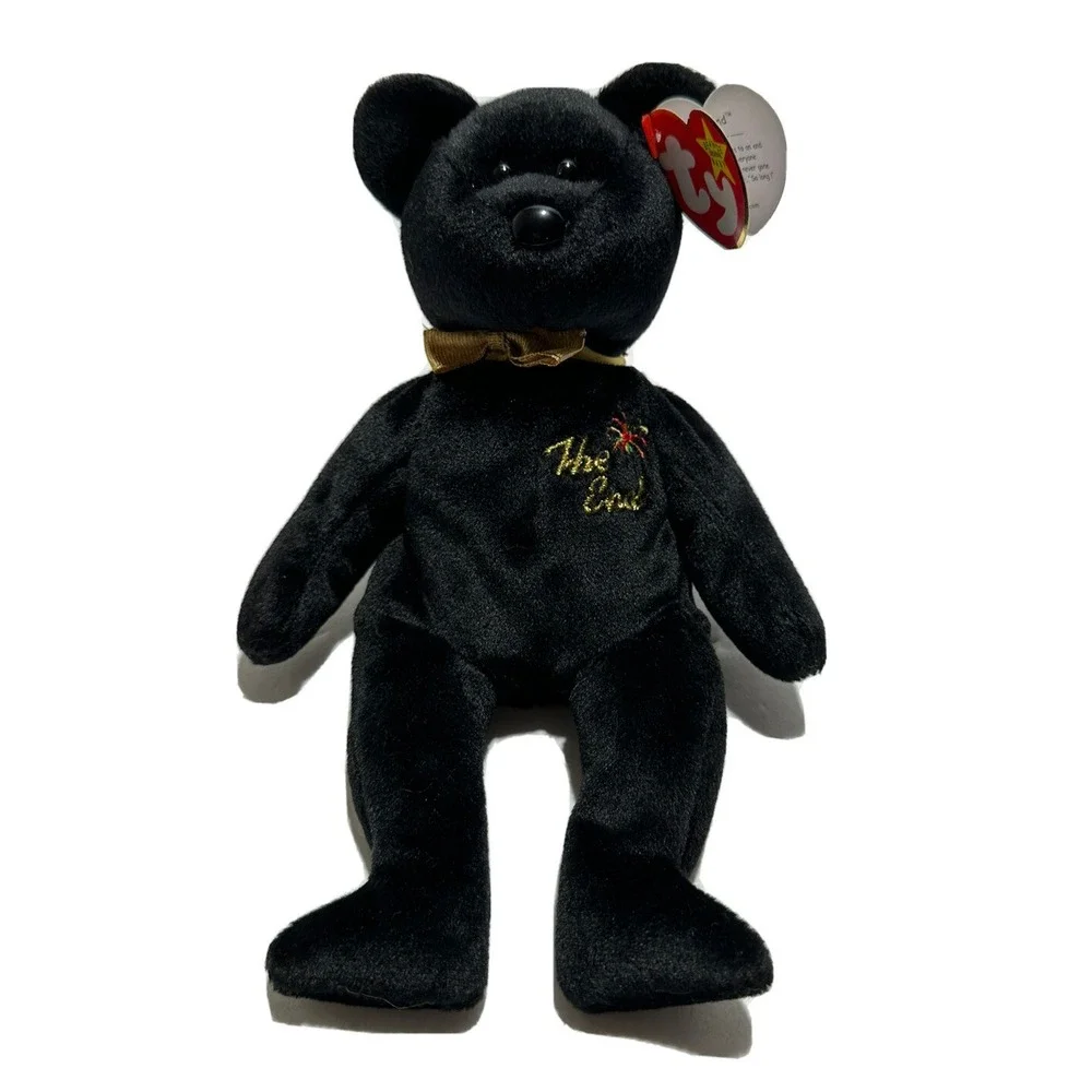 Ty‎ Beanie Baby The End Black Bear 1999 With Tag